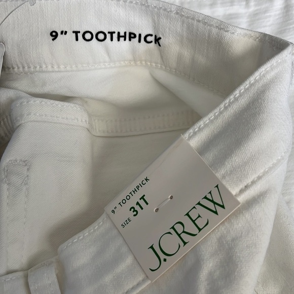 J. Crew 9" toothpick jean BQ312 white wash 31 Tall - Picture 5 of 6